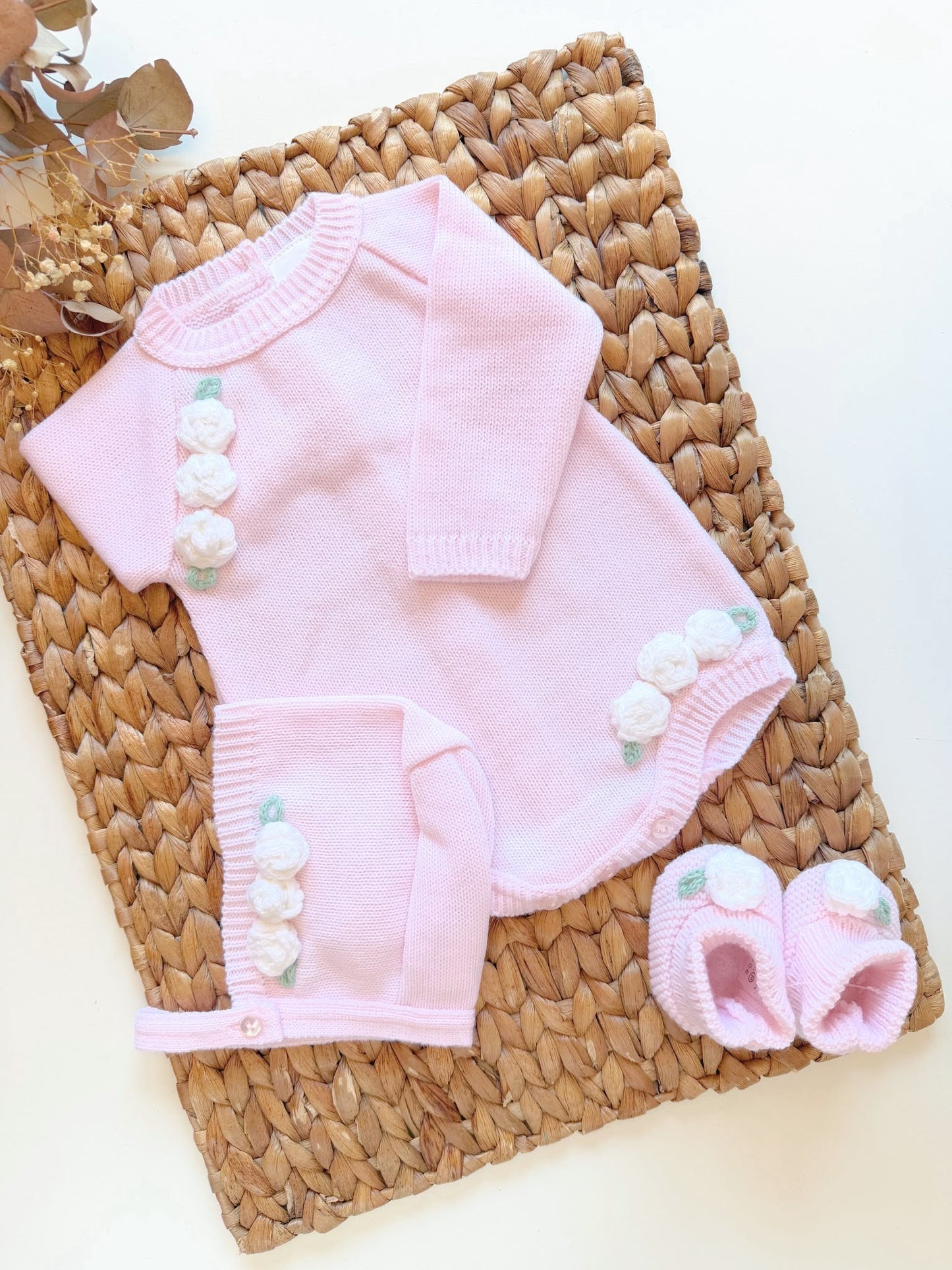 Rosa Romper Set - Baby Pink
