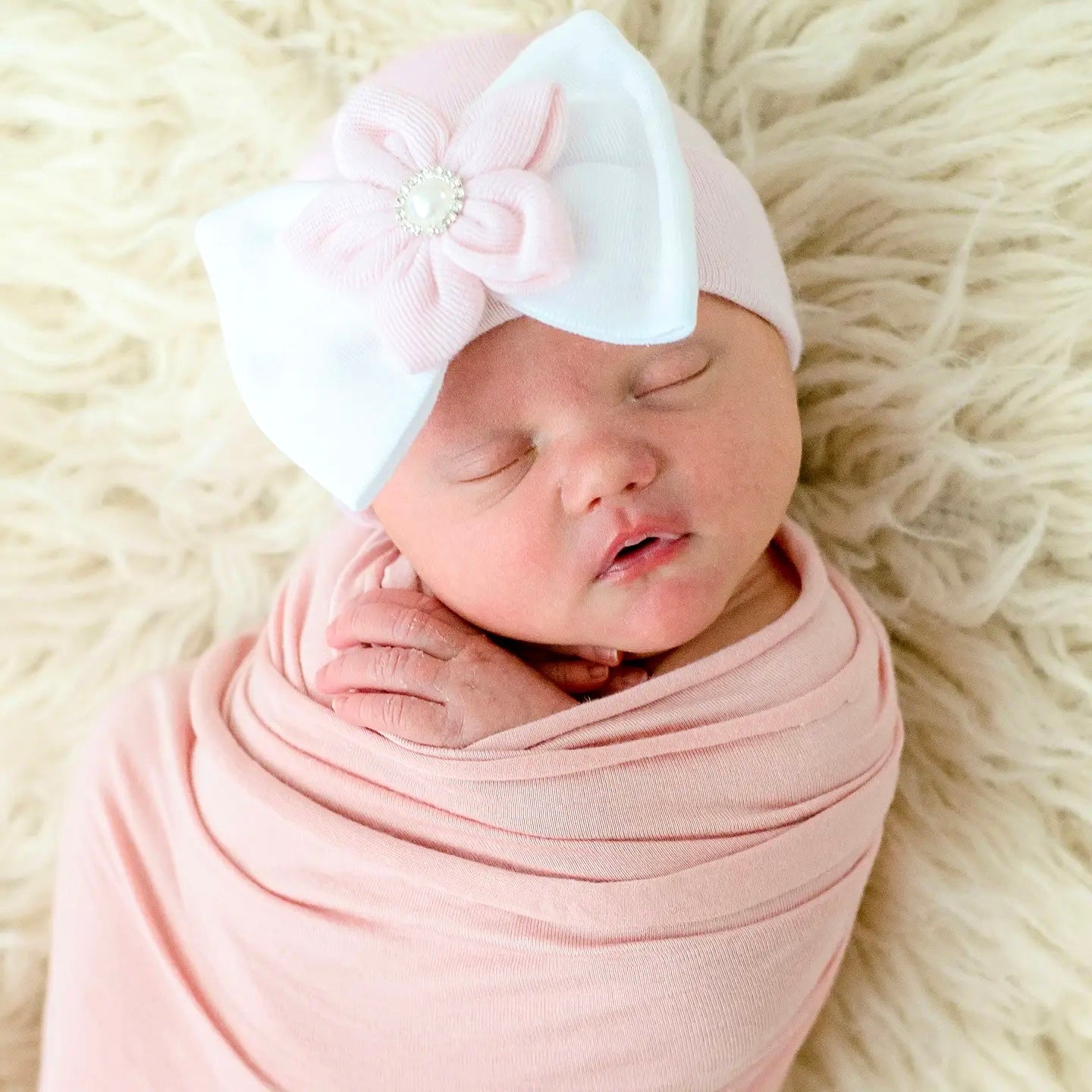 Flower Bow Hospital Hat