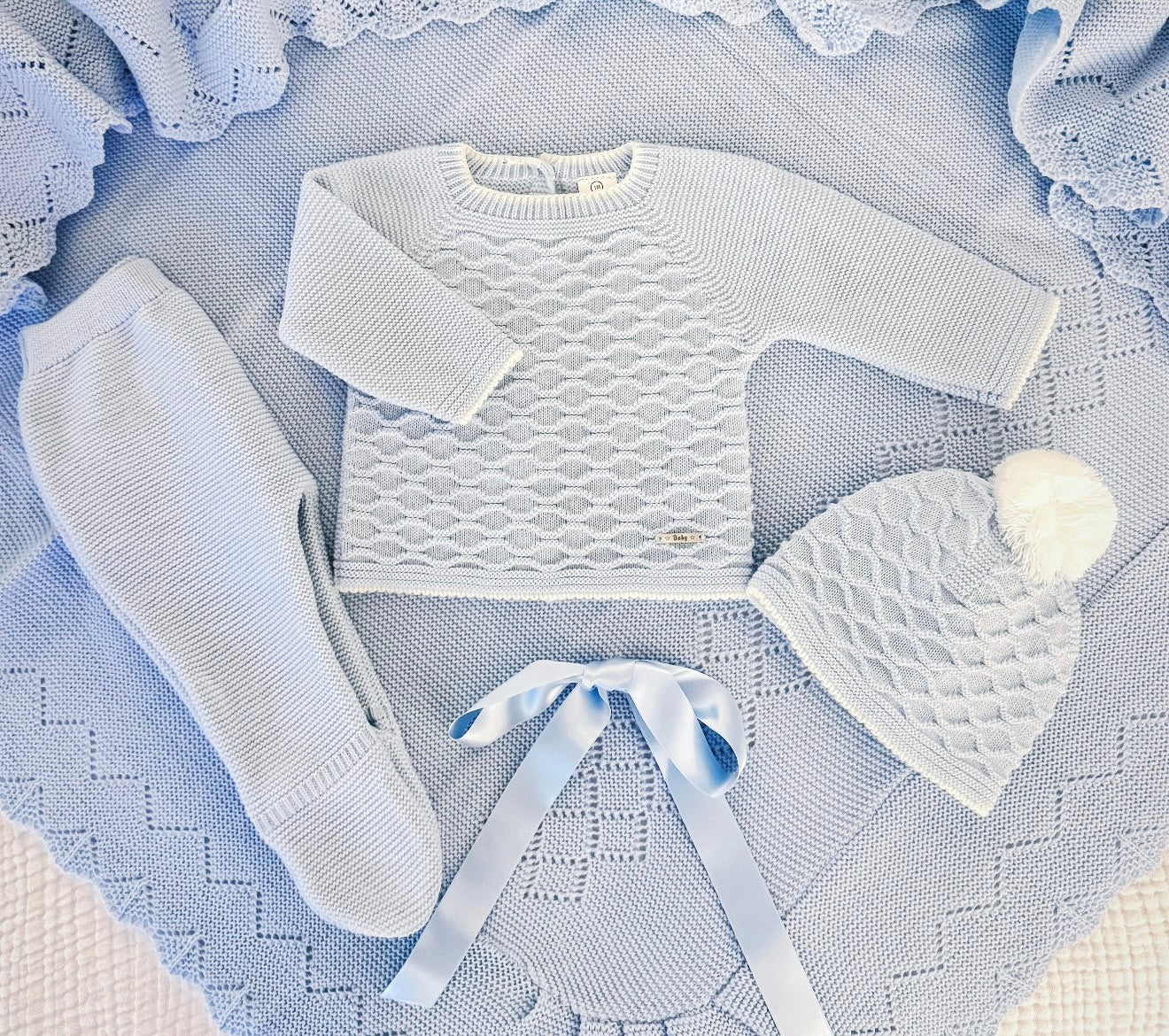 Blue Knit Set