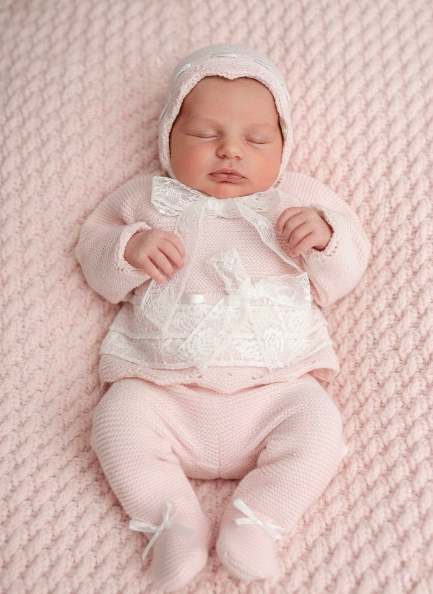 Luxury Pink Lace Outfit