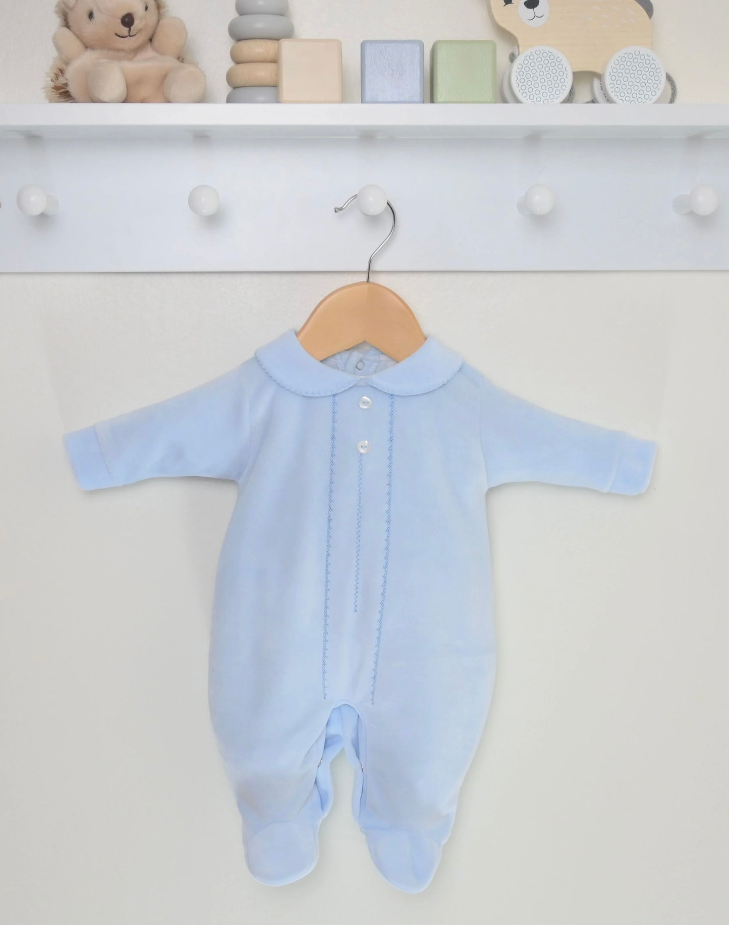 Classic Blue Sleepsuit - Ella Marina Baby