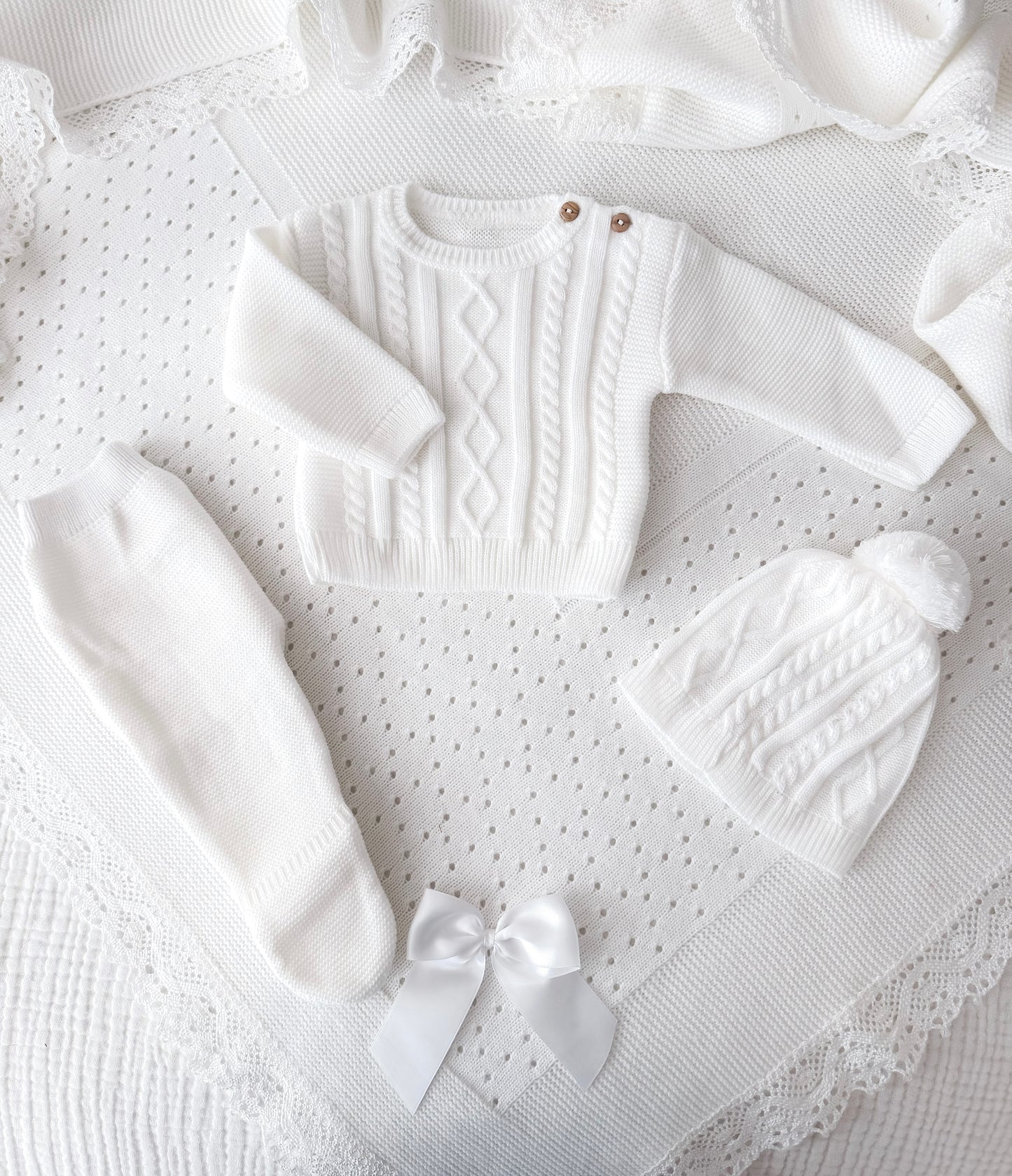 White Knit Set