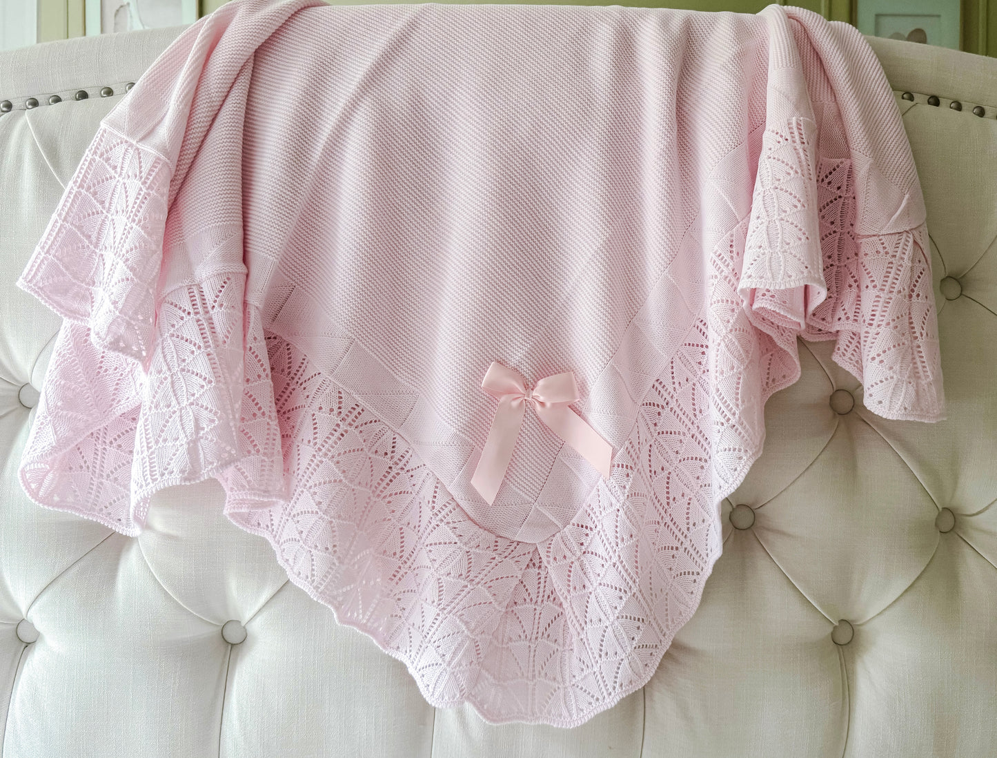 Portuguese Wave Blanket - Pink