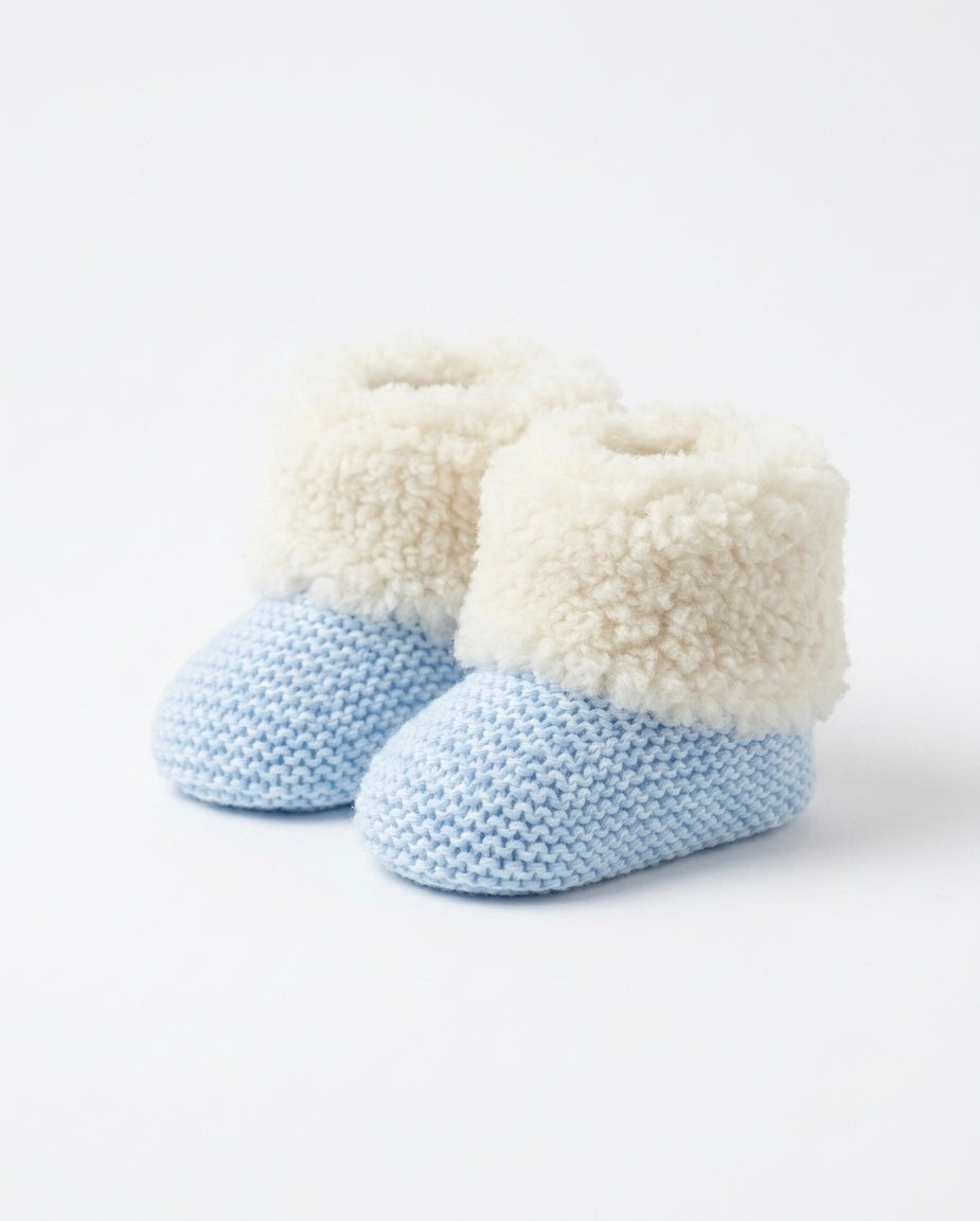 Blue Fleece Bootie