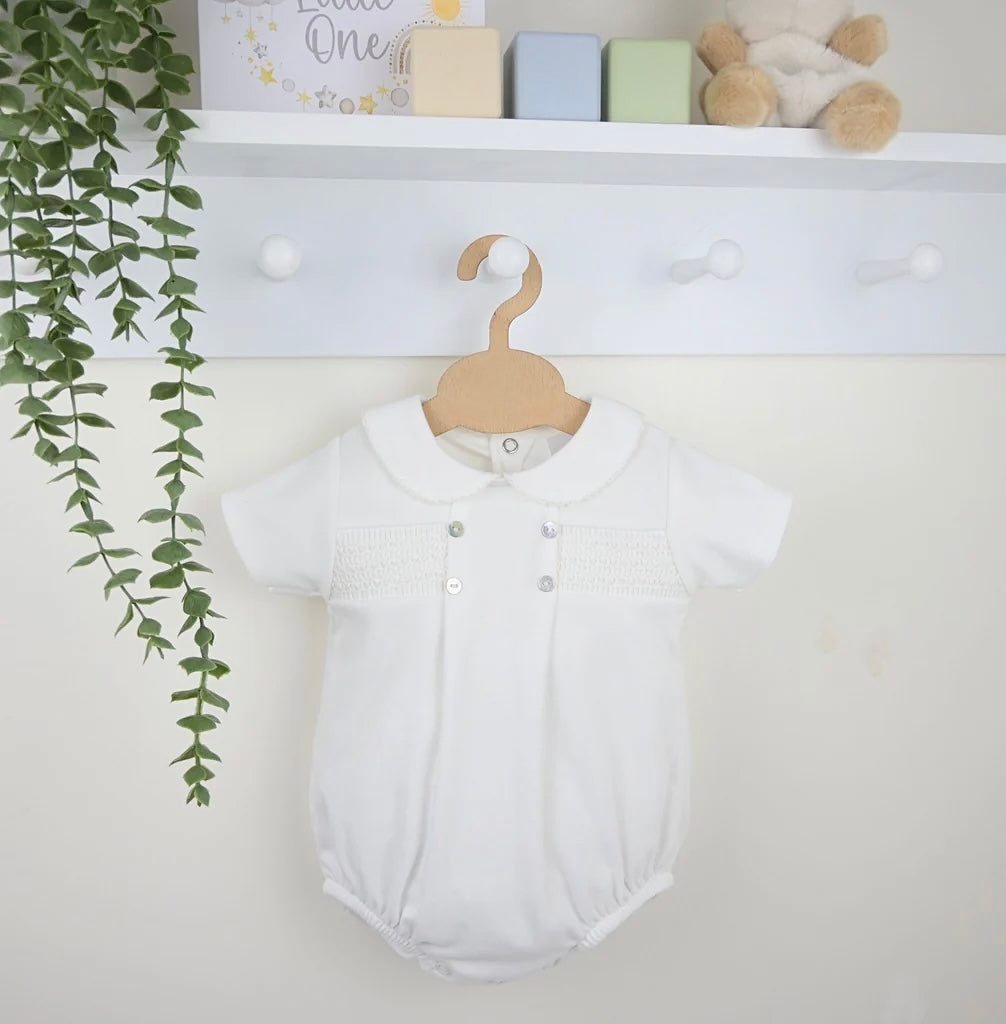 Smocked Cotton Romper