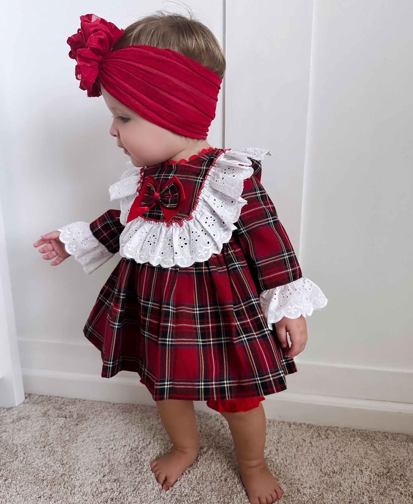 Spanish Tartan Lace Dress