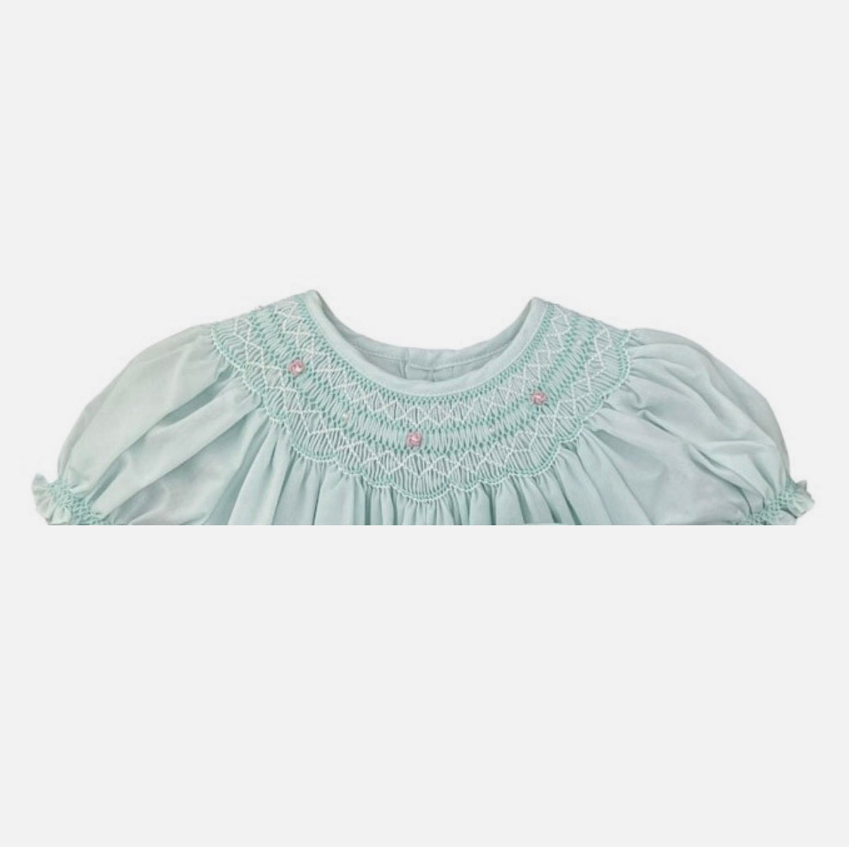 Mint Floral Smocked Dress - Ella Marina Baby