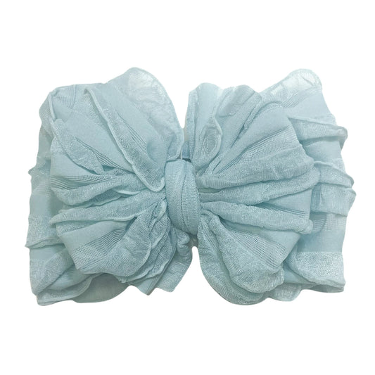 Baby Blue Ruffle Headband - Ella Marina Baby