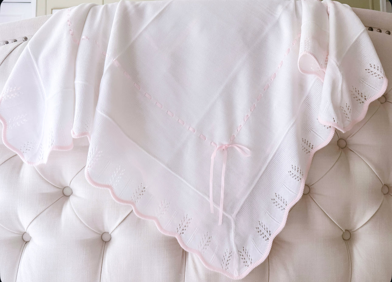 Portuguese Ribbon Blanket - Pink