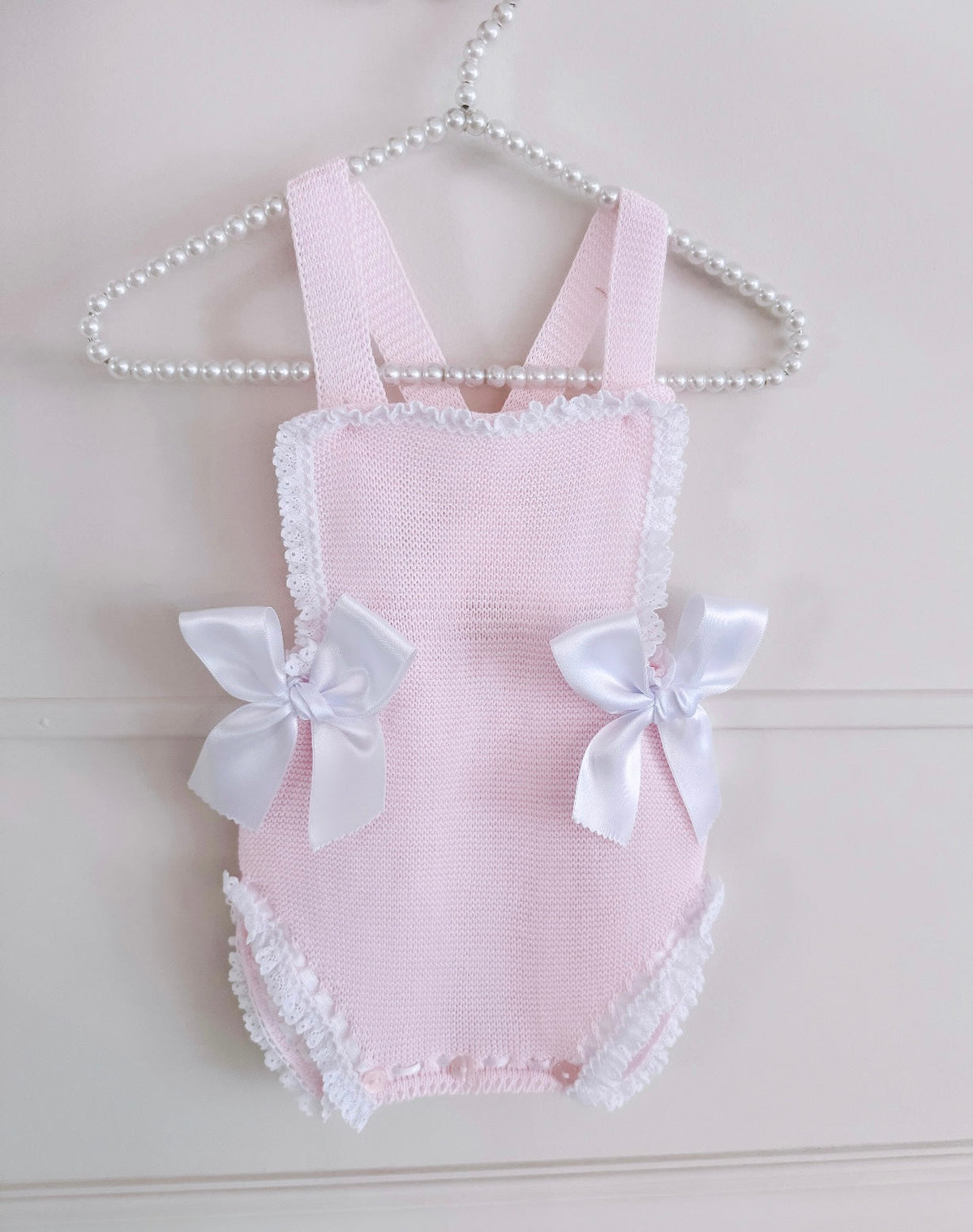 Knitted Spanish Overalls - Pink