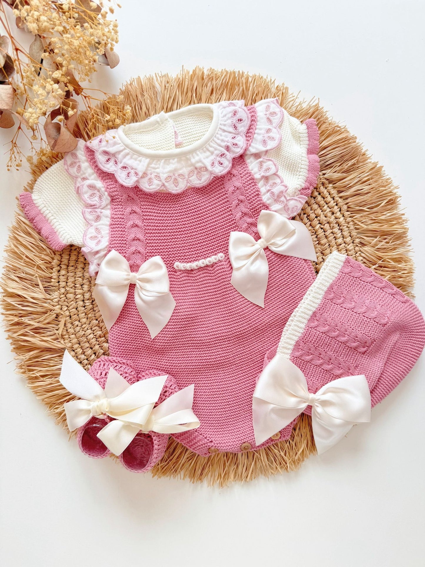 Posie Three Piece Set - Rose - Ella Marina Baby