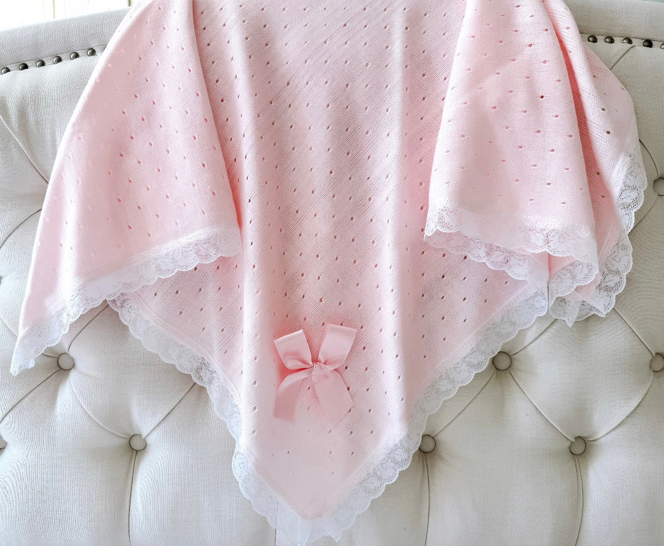 Spanish Lace Blanket - Pink