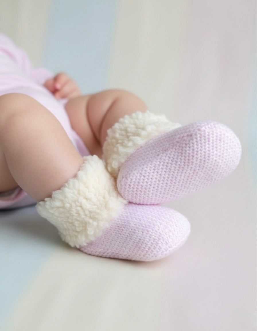 Pink Fleece Bootie