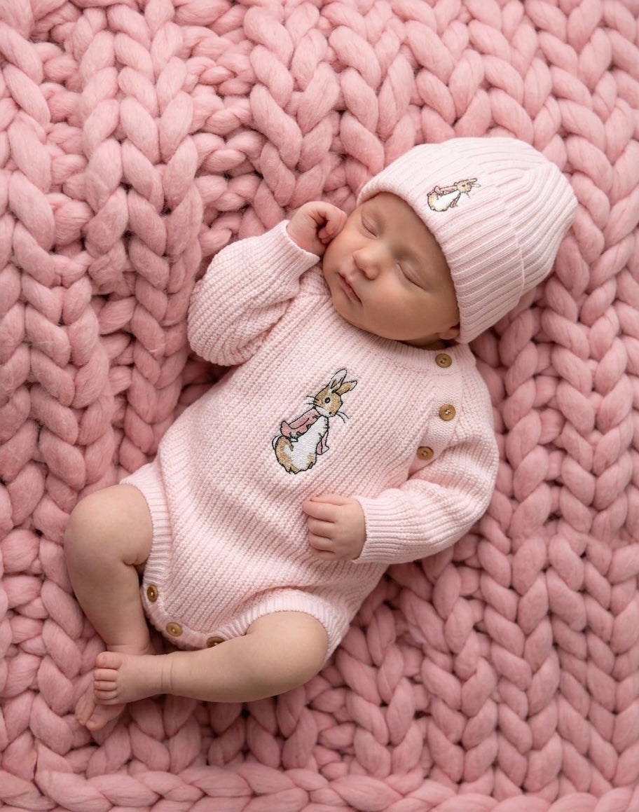 Peter Rabbit Romper - Pink - Ella Marina Baby