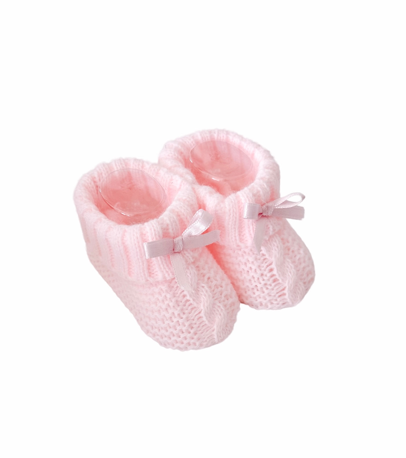 Pink Pleated Baby Booties - Ella Marina Baby