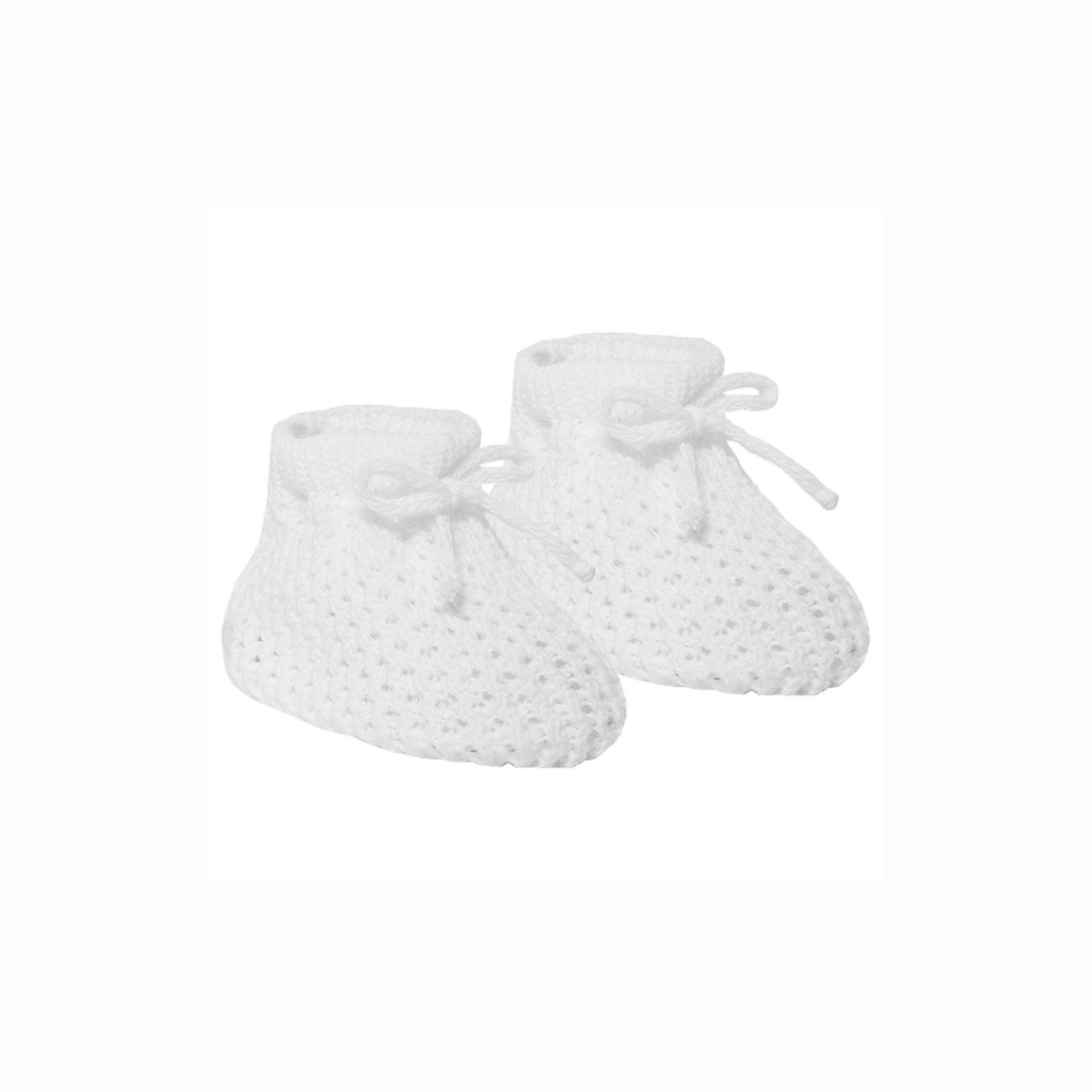 White Tie Booties - Ella Marina Baby