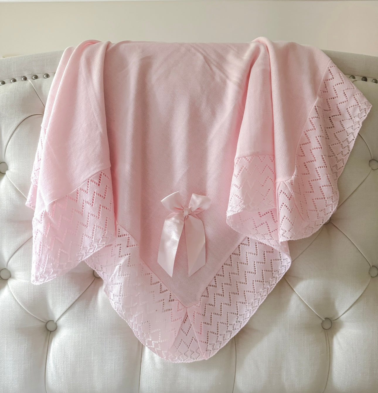 Portuguese Lace Blanket - Pink