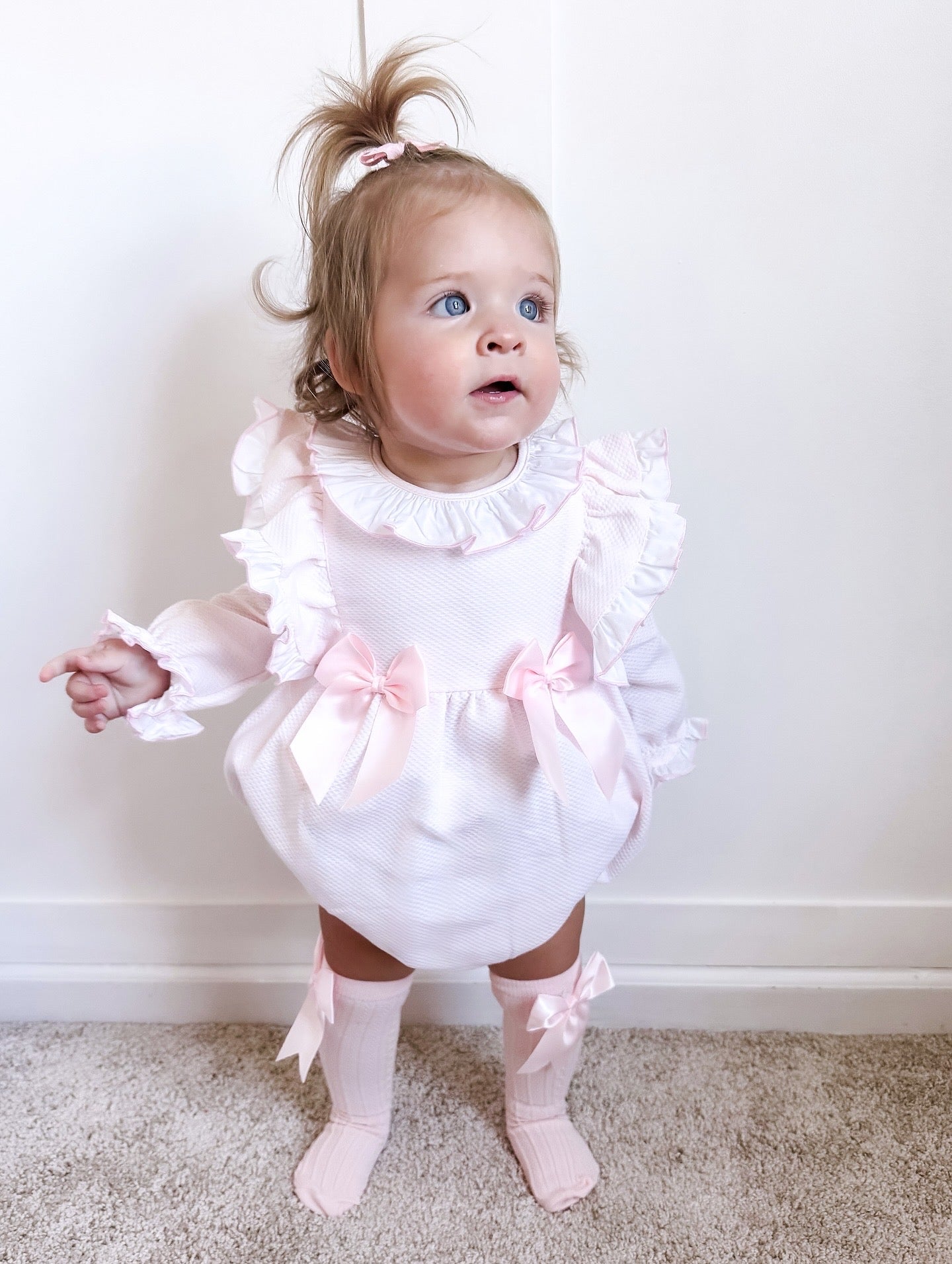 Long Sleeve Spanish Puff Romper - Ella Marina Baby