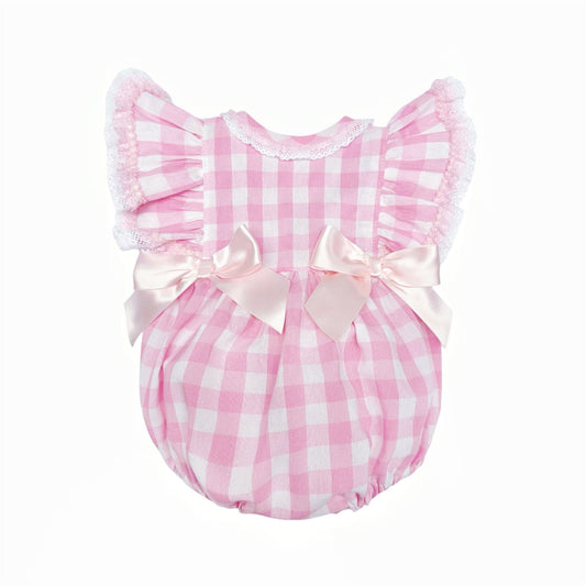 Pink Frill Sleeve Romper - Ella Marina Baby