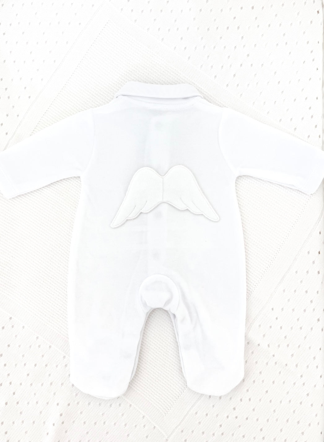 Angel Wings Sleepsuit - White