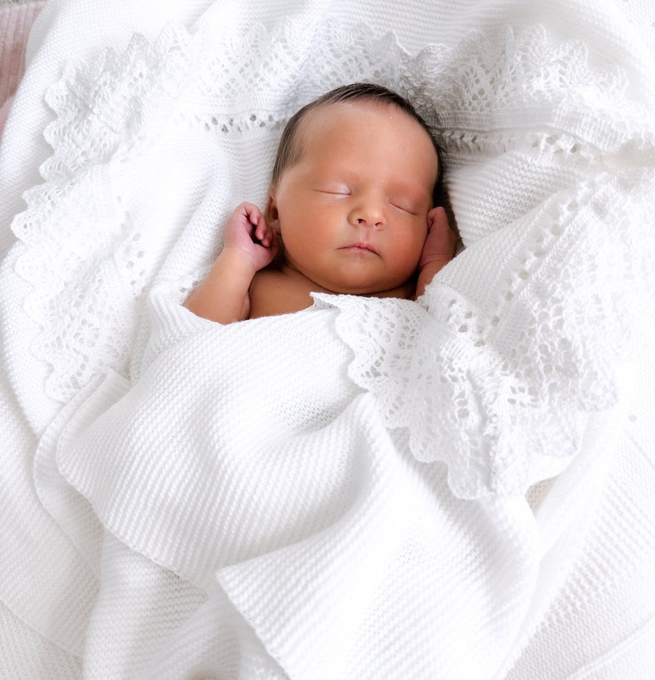 Spanish Lace Blanket - White