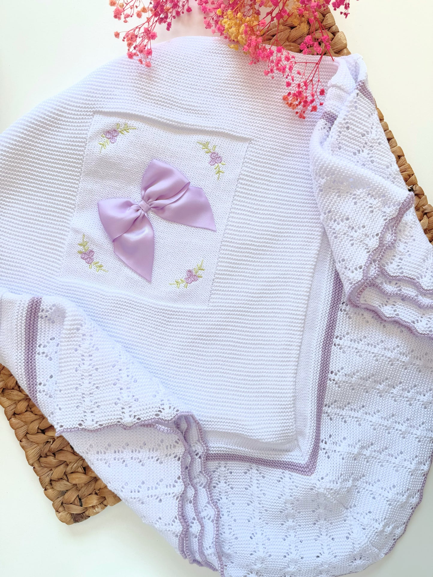 Portuguese Sylvie Blanket - Lila - Ella Marina Baby