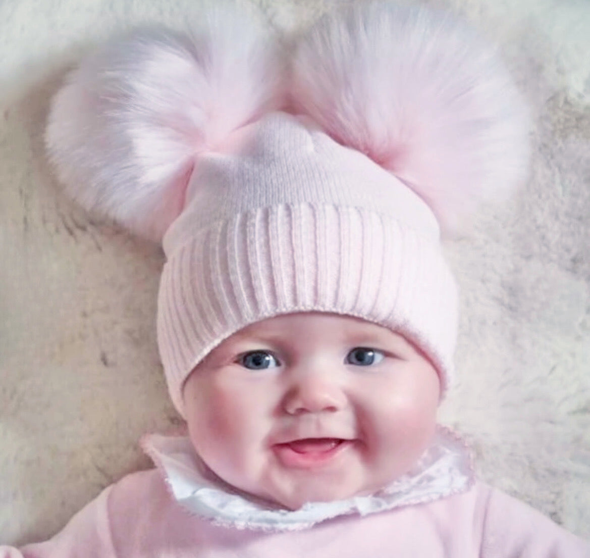 Pink Bobble Hat - Ella Marina Baby