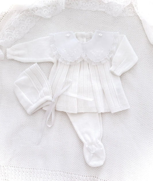 White Lace Collar Set - Ella Marina Baby