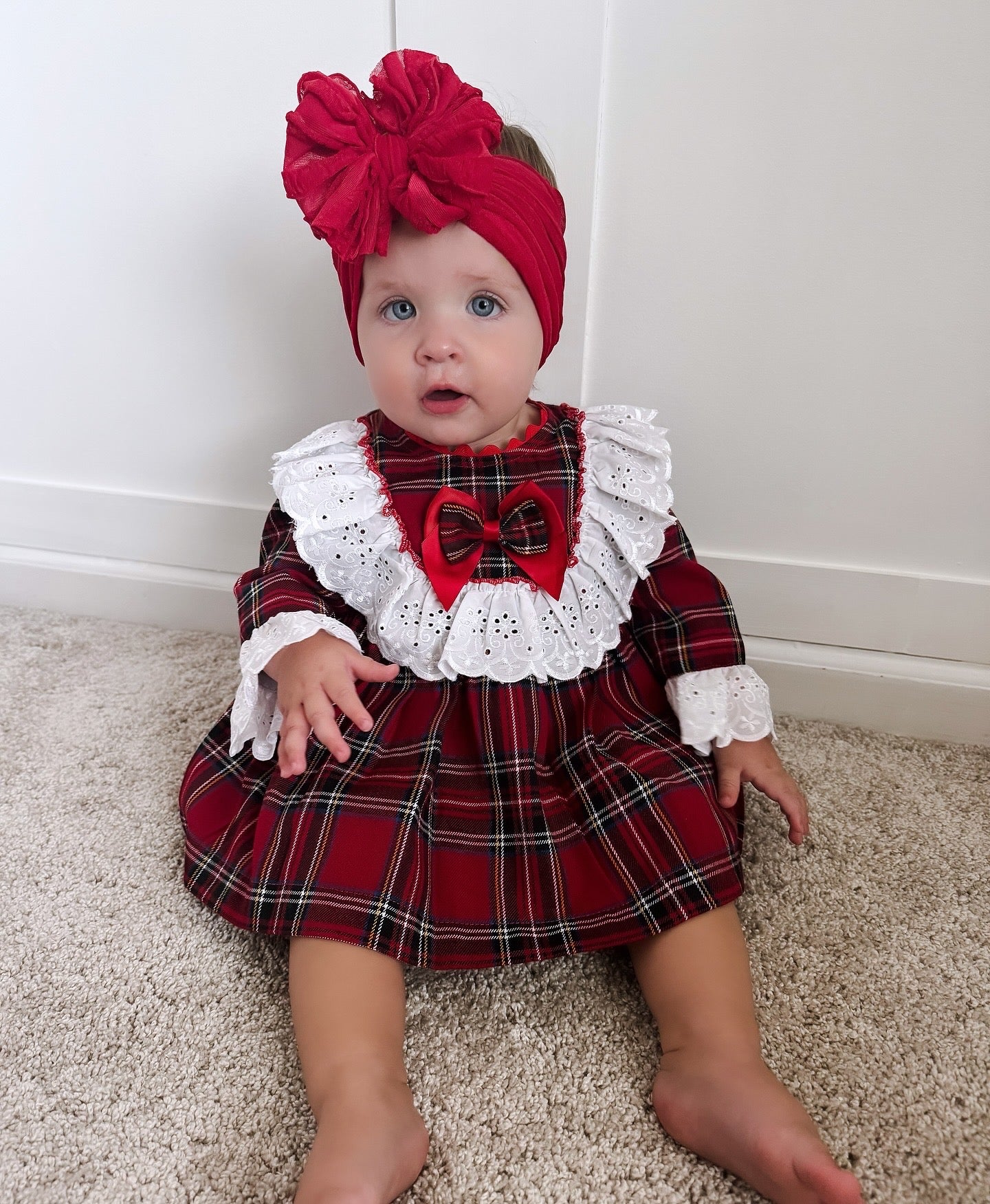 Spanish Tartan Lace Dress