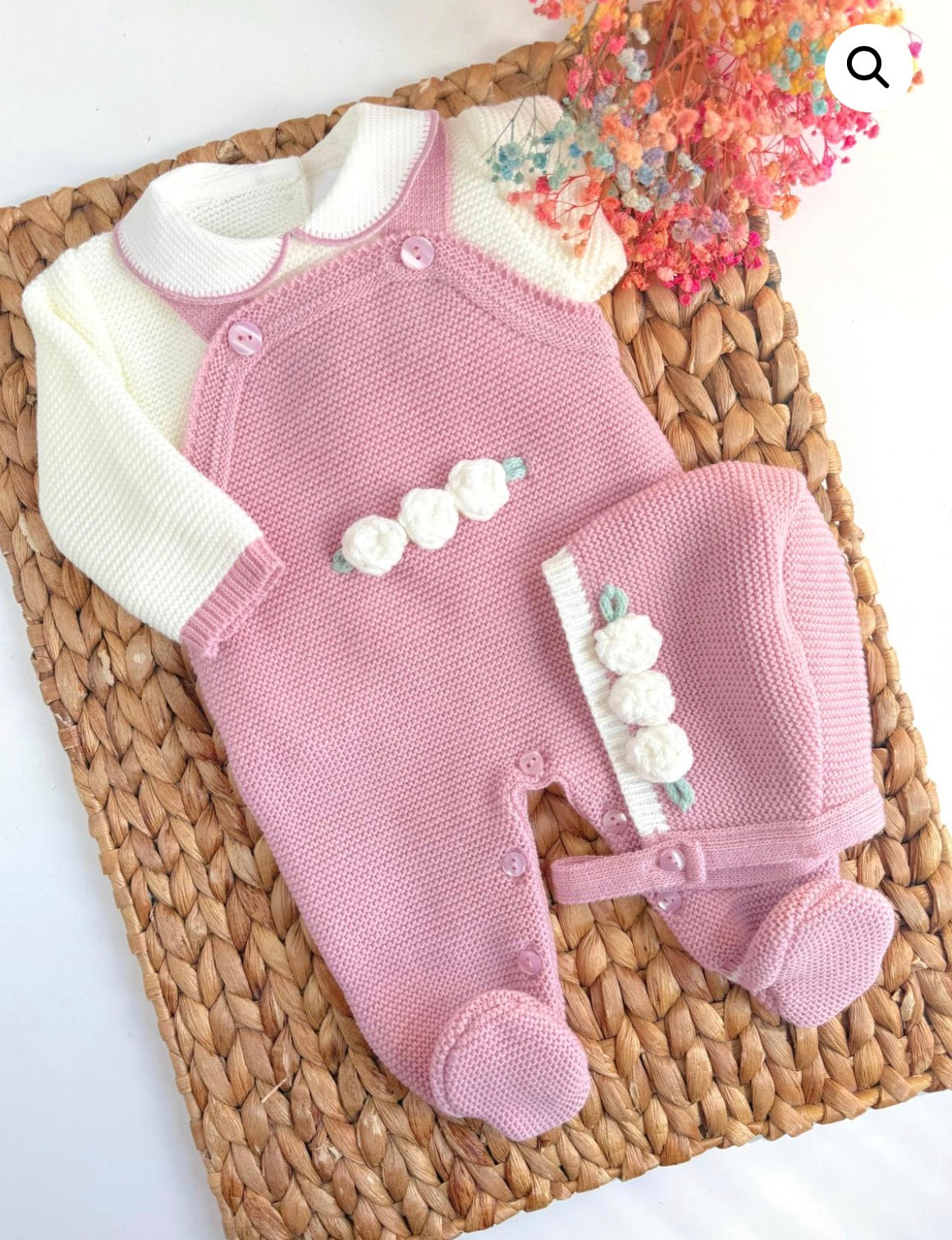 Rosa Overall Set - Rose - Ella Marina Baby