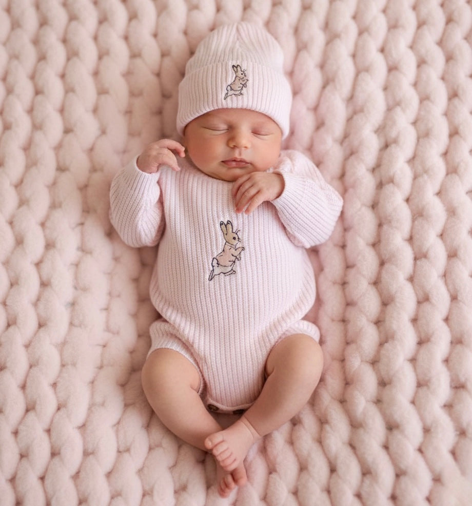 Peter Rabbit Romper - Pink - Ella Marina Baby