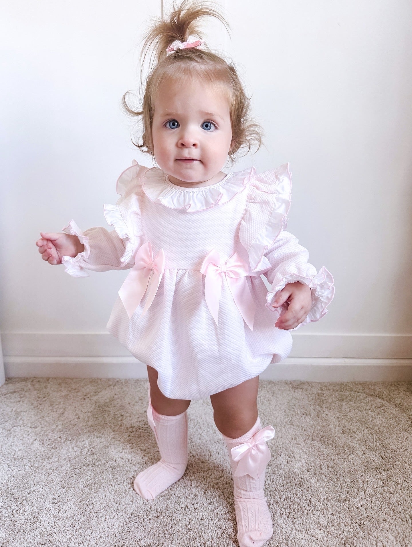 Long Sleeve Spanish Puff Romper - Ella Marina Baby