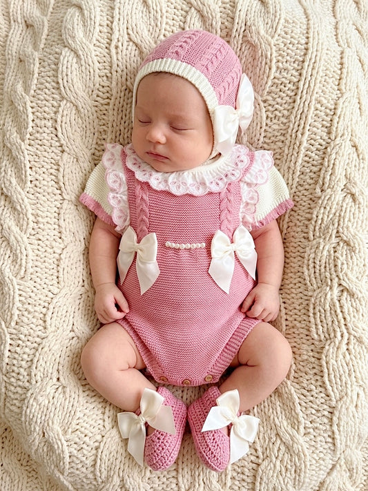 Posie Three Piece Set - Rose - Ella Marina Baby