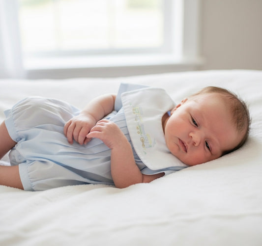 Hand Embroidered Train Romper