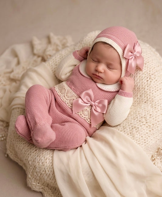 Rosabella Overalls Set - Rosa Viejo