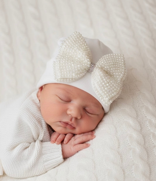 Pearl Bow Hospital Hat