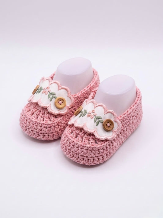 Flores Shoe - Rosa - Ella Marina Baby