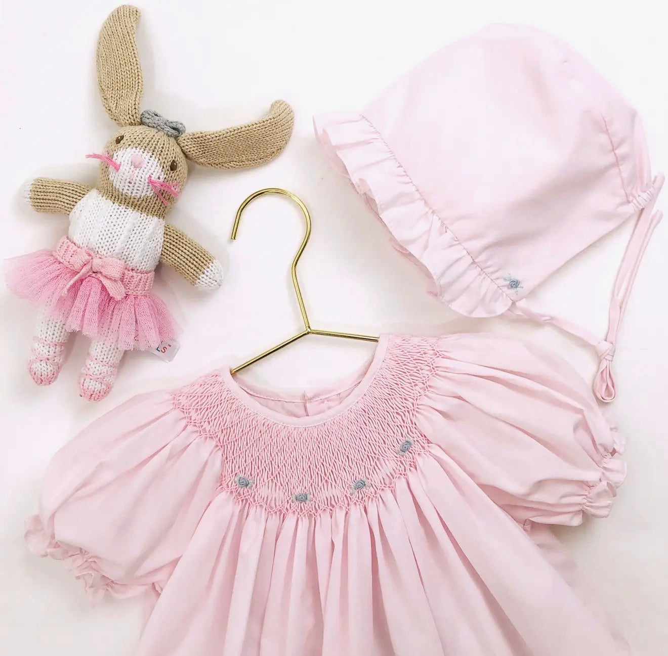 Pink Floral Smocked Dress - Ella Marina Baby