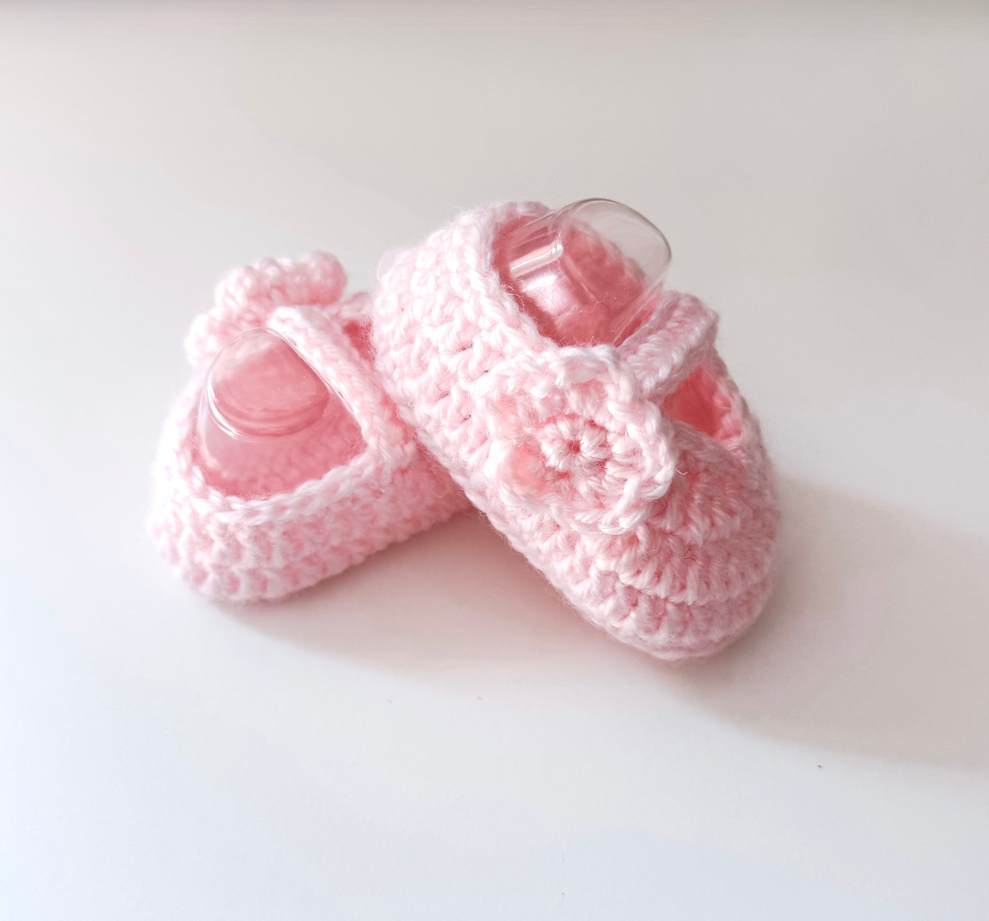 Pink Flower Knit Shoes - Ella Marina Baby