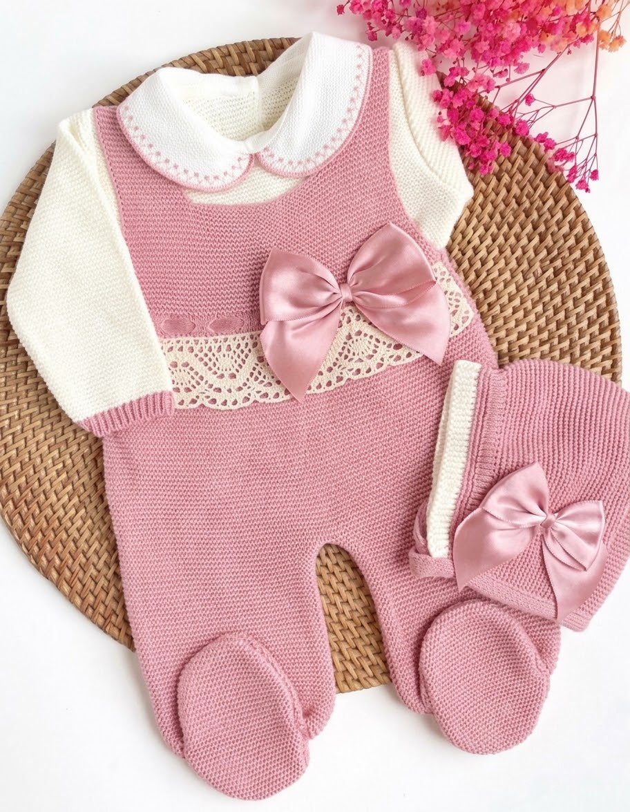 Rosabella Overalls Set - Rosa Viejo