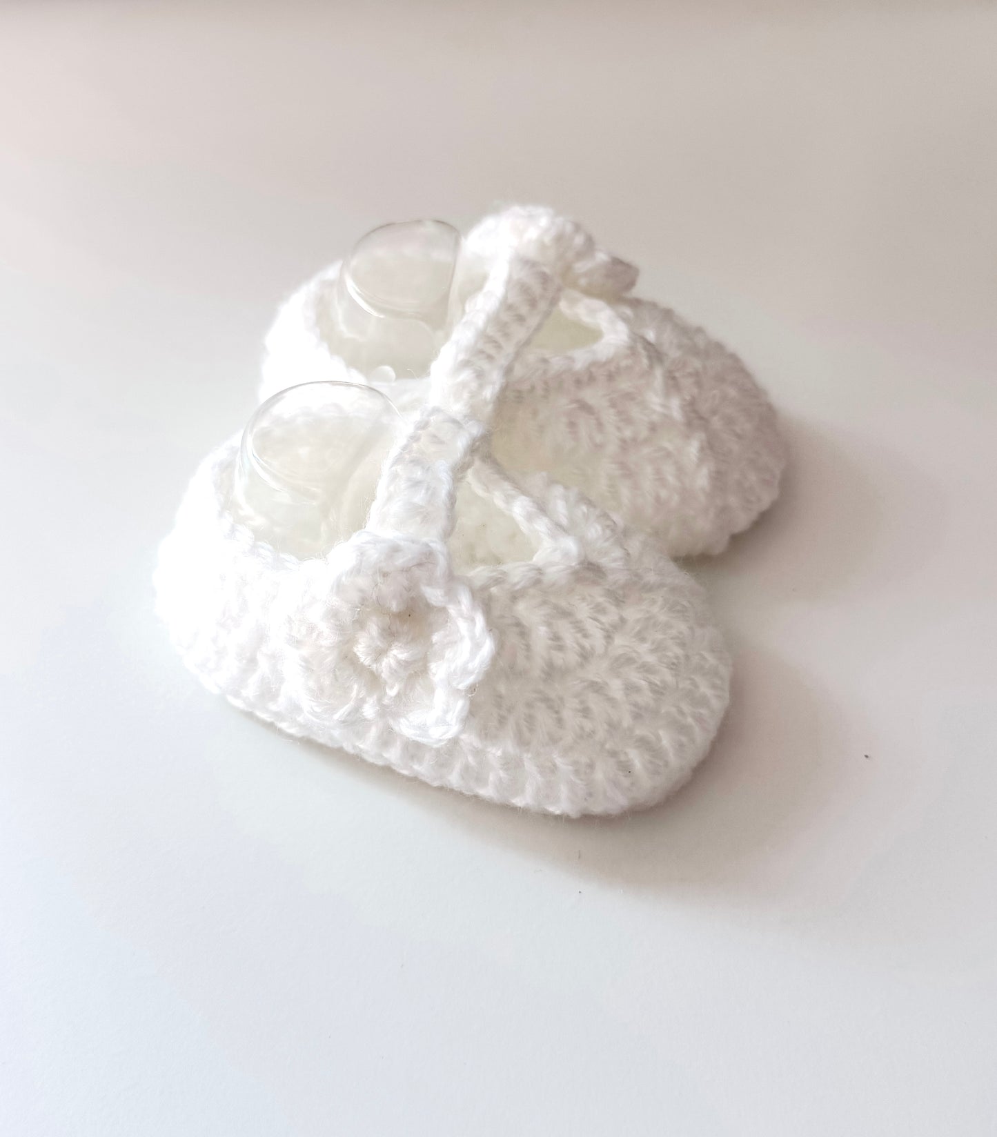 White Flower Knit Shoes - Ella Marina Baby