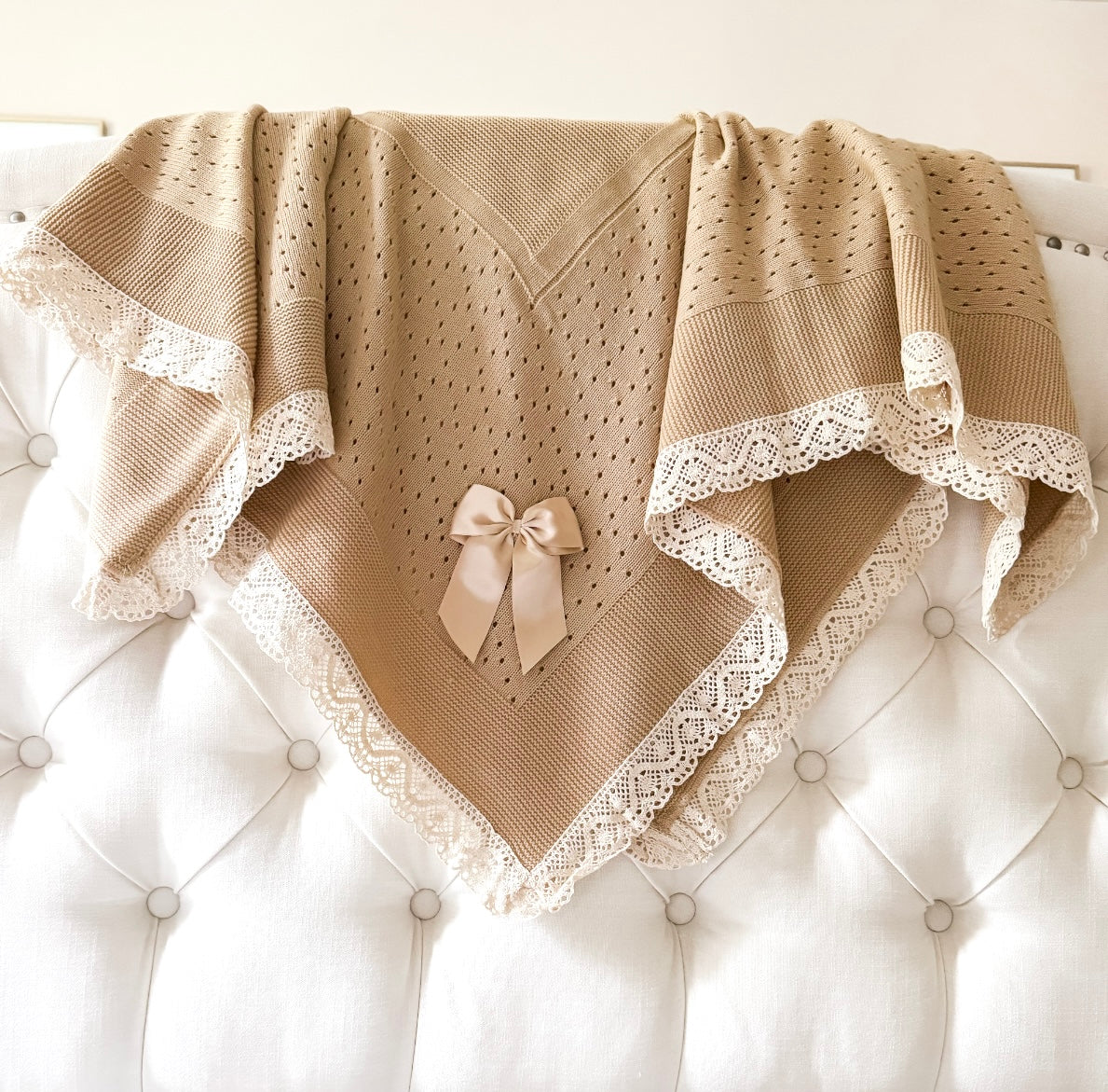 Portuguese Lace Blanket - Gold