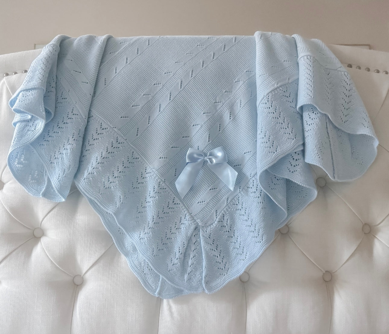 Portuguese Warm Knit Blanket - Blue