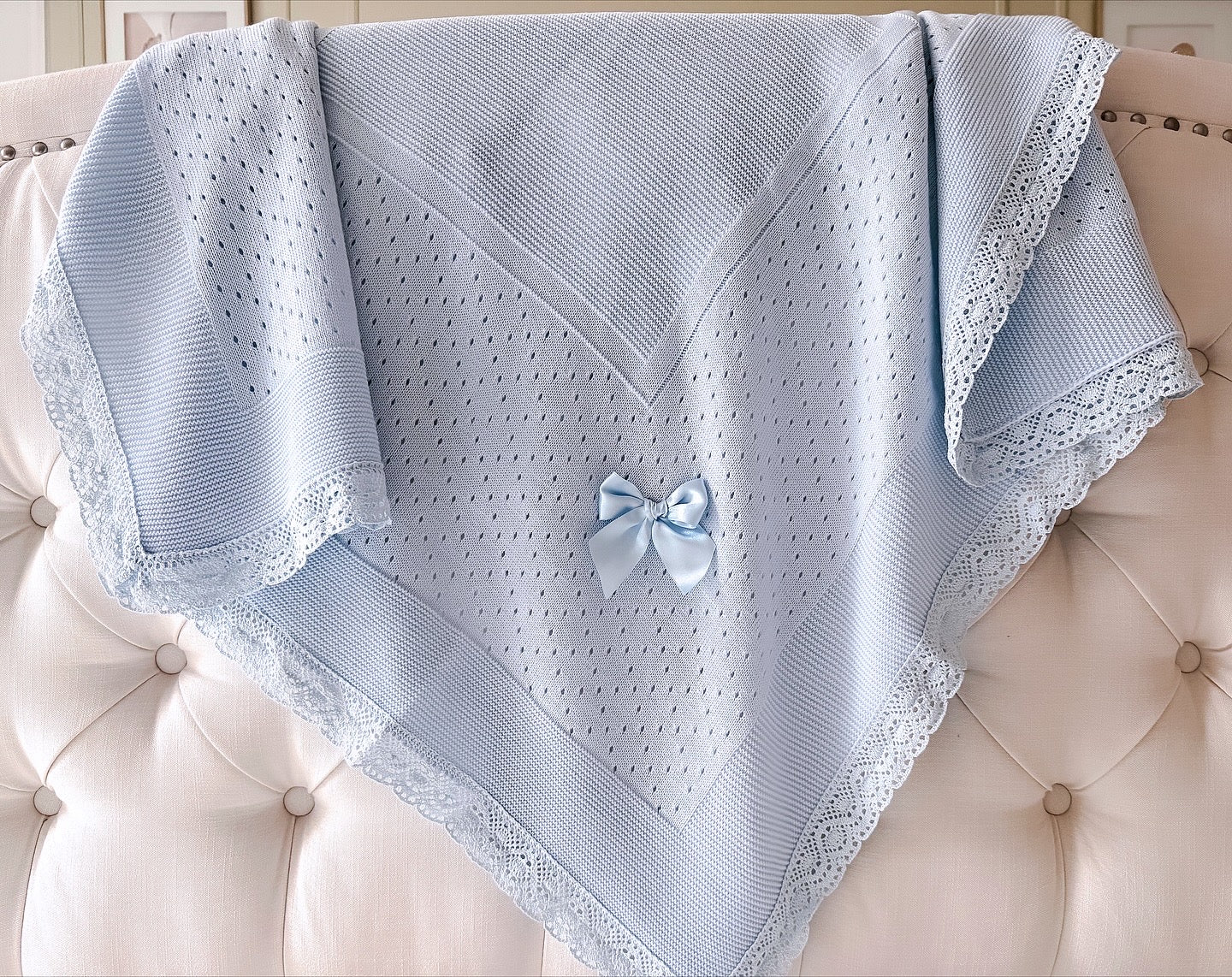 Spanish Lace Blanket - All Blue
