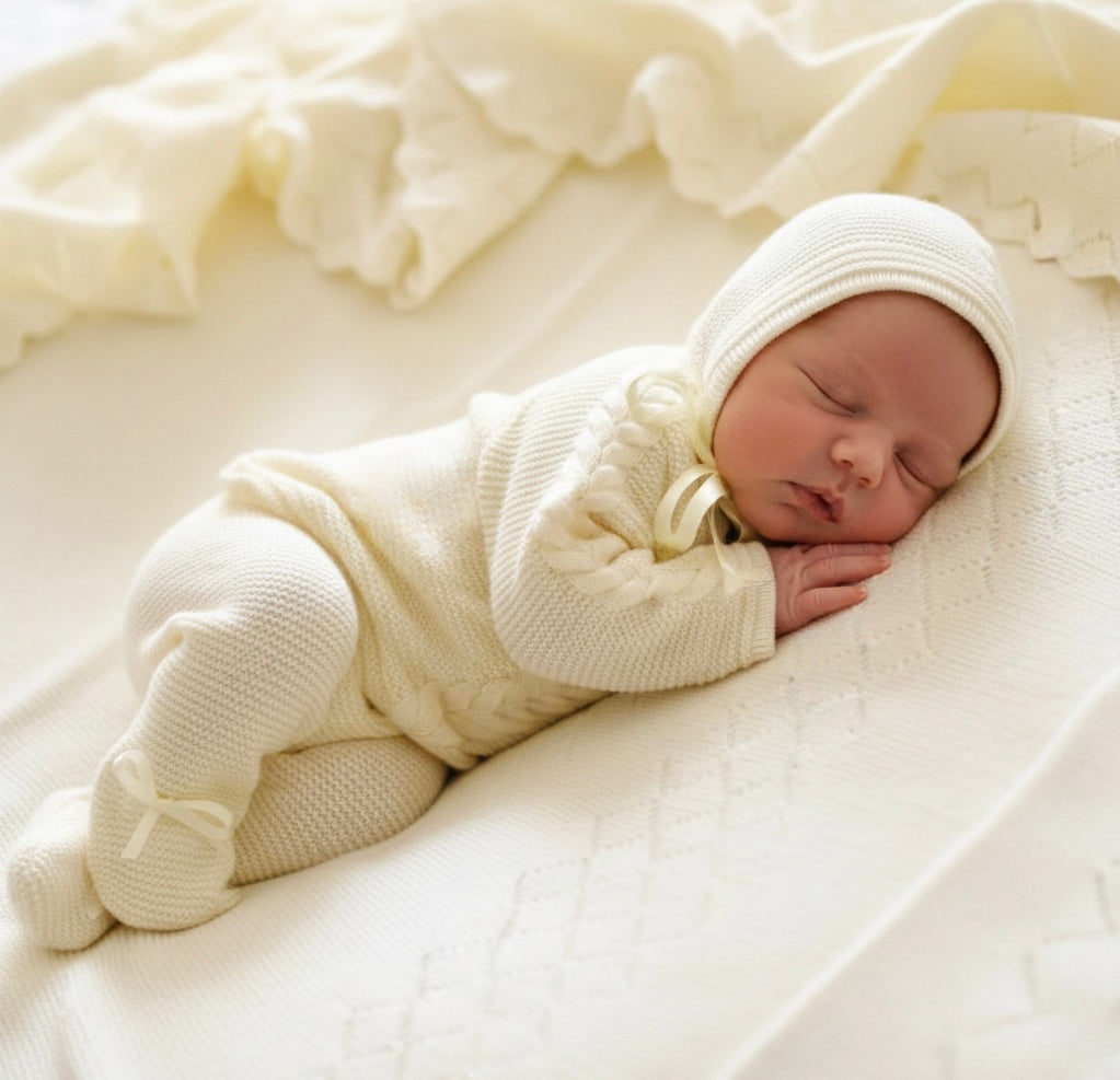 Yellow Pleated Knit Outfit