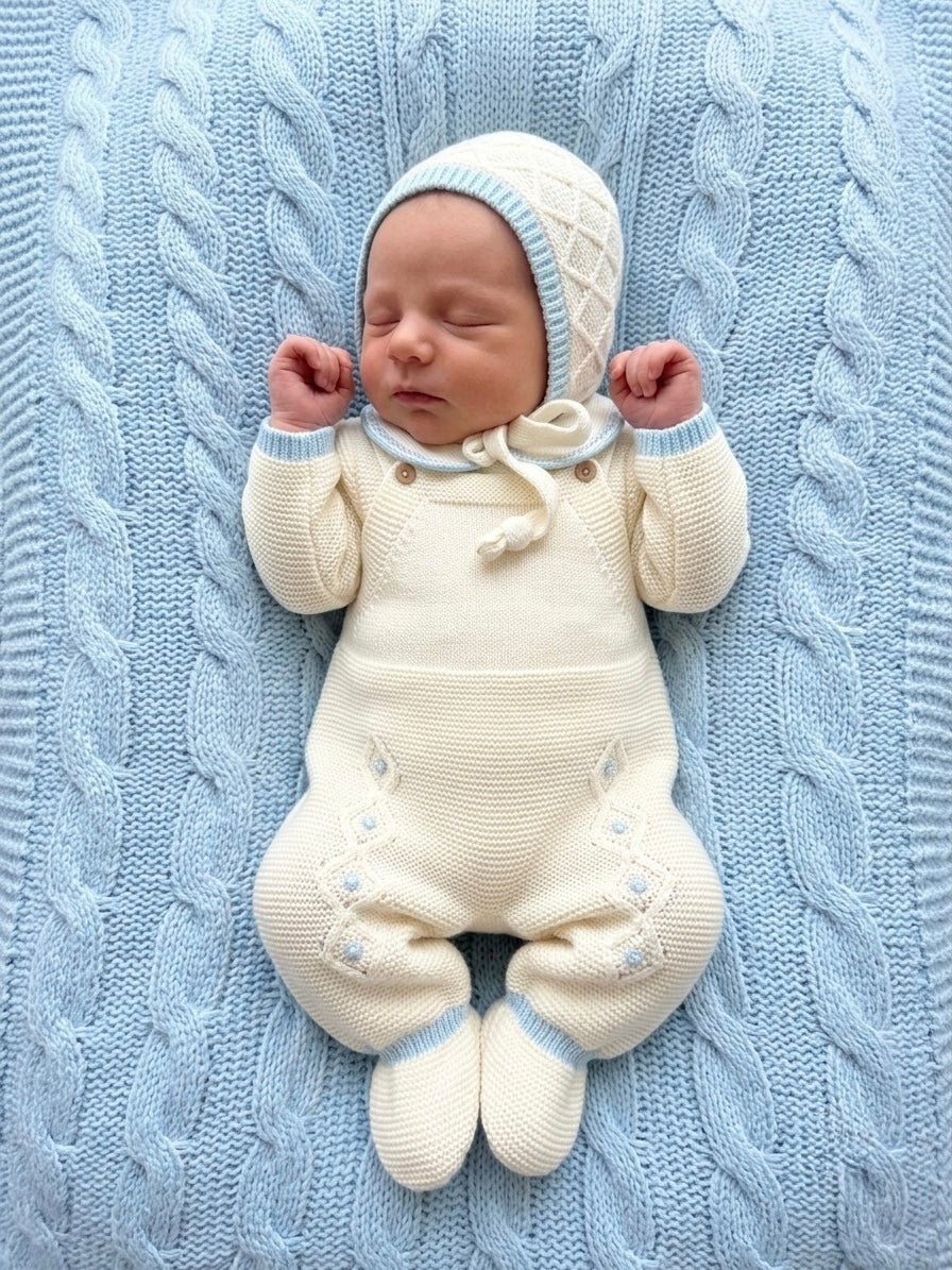 Overalls Ivory/Blue