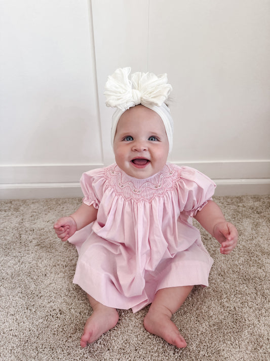 Pink Smocked Dress