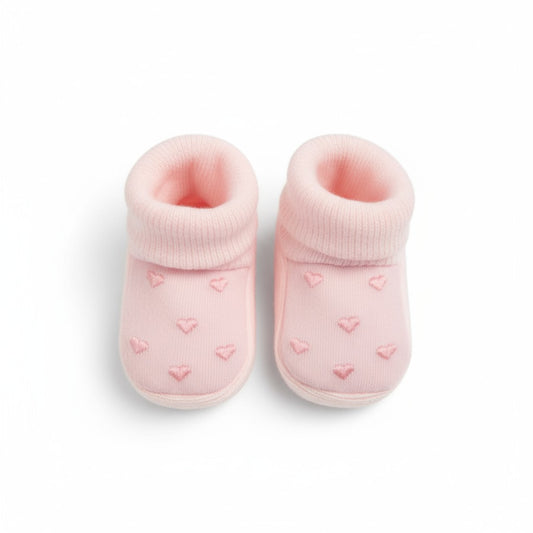 Pink Heart Booties