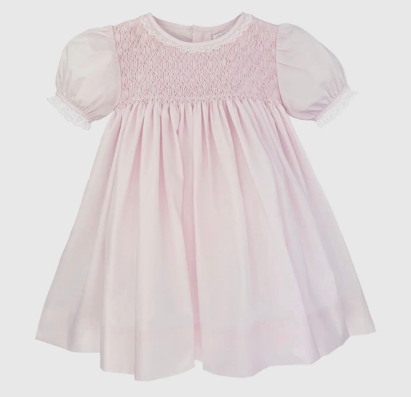 Smocked French Lace Dress - Ella Marina Baby