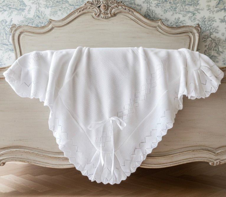 Portuguese Warm Knit Blanket - White